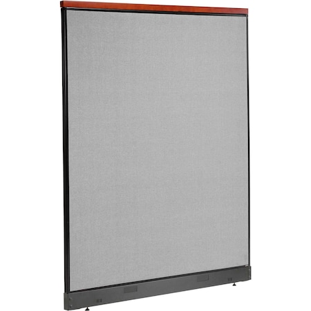 Interion By Global Industrial Interion Deluxe Non-Electric Office Partition Panel with Raceway, 60-1/4inW x 77-1/2inH, Gray 277566NGY